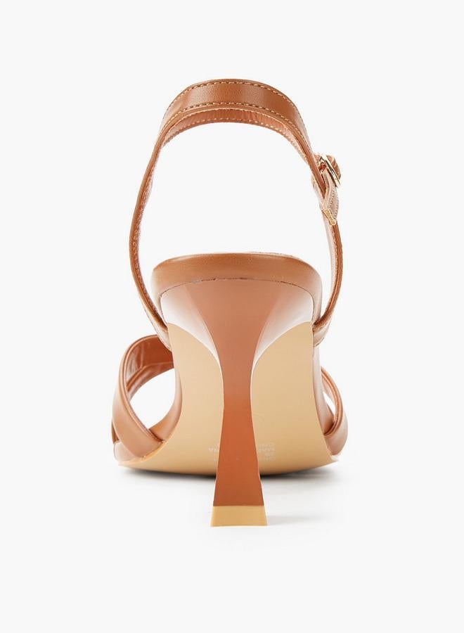 Paprika Women Cross Strap Flared Heel Sandals - Image 4